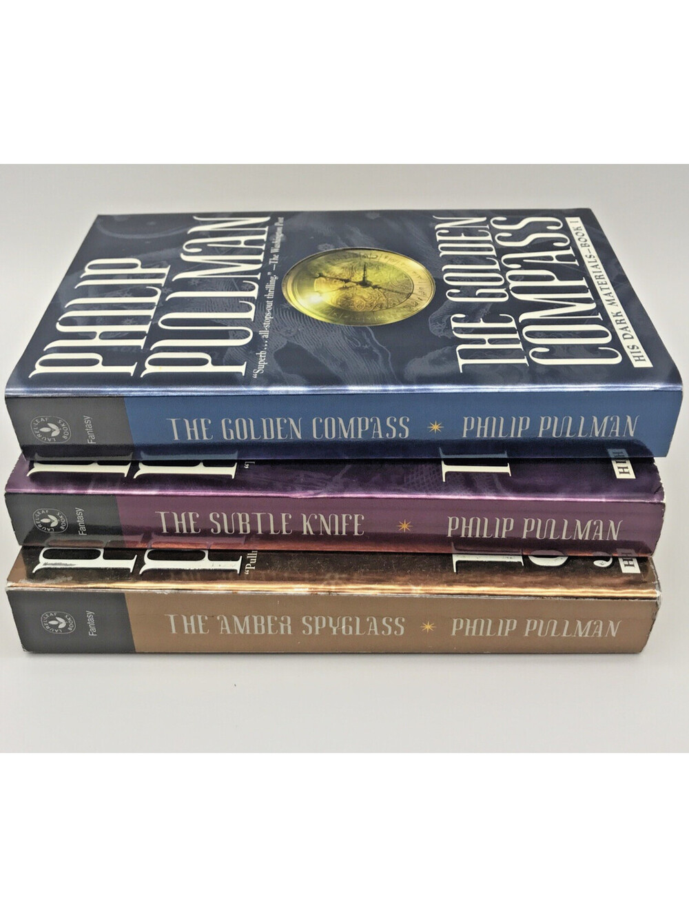 Philip Pullman His Dark Materials Book Lot Golden Compass Subtle Knife Spyglass